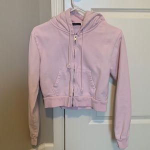 Brandy Melville Cropped Zip Up
